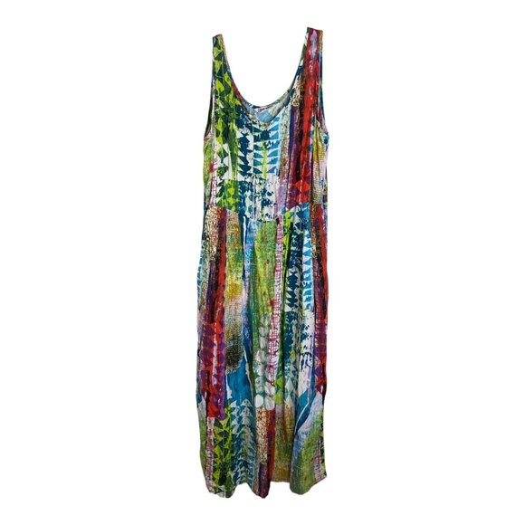 Jams World Dresses & Skirts - JAMS WORLD small paint abstract tie dye‎ Aztec maxi dress pockets, pleated
